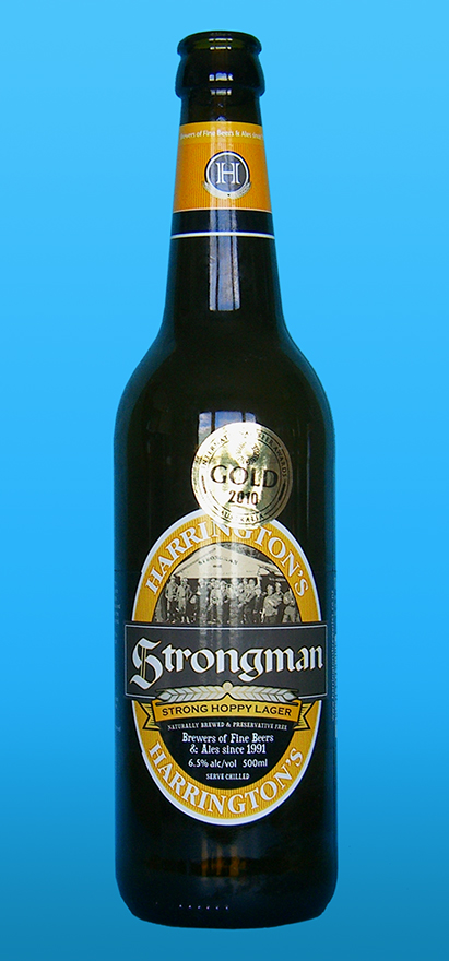 Our Beers, Harrington's - Strongman Strong Hoppy Lager, Harrington's Strongman Strong Hoppy Lager, Harringtons - Strongman Strong Hoppy Lager, Harringtons Strongman Strong Hoppy Lager